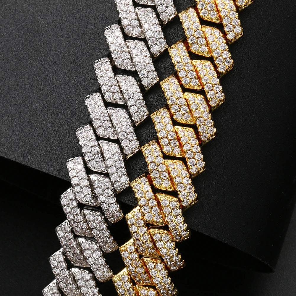 14mm Prong Cuban Link Chain & Bracelet