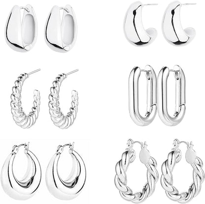 +MIA 6 PACK HOOP EARINGS