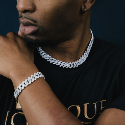 14mm Prong Cuban Link Chain & Bracelet