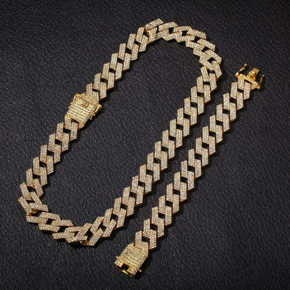 14mm Prong Cuban Link Chain & Bracelet